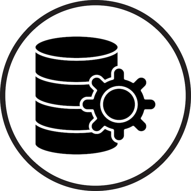 Estilo del icono de gestión de datos de diseño vectorial