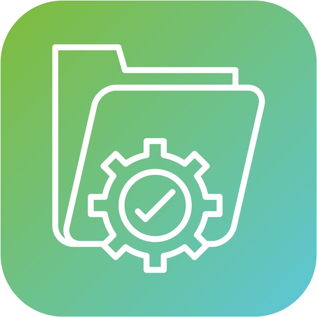 Estilo del icono de gestión de datos de diseño vectorial