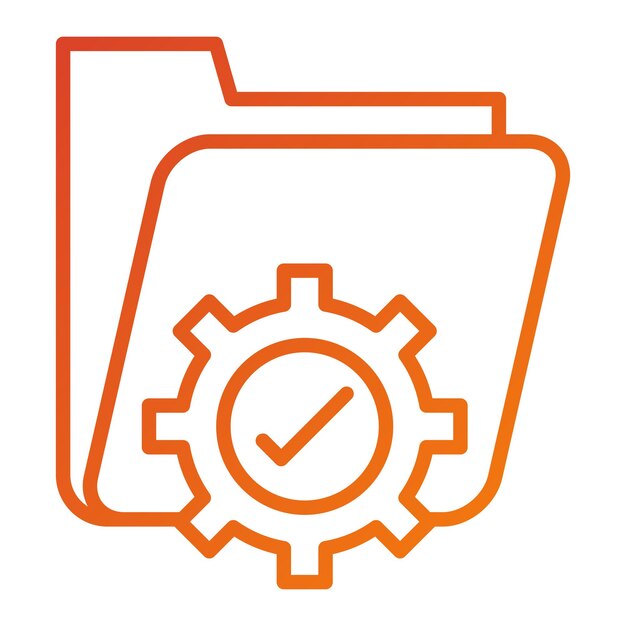 Estilo del icono de gestión de datos de diseño vectorial