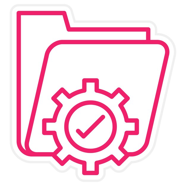 Estilo del icono de gestión de datos de diseño vectorial