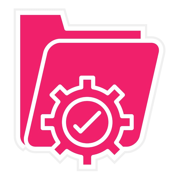 Estilo del icono de gestión de datos de diseño vectorial