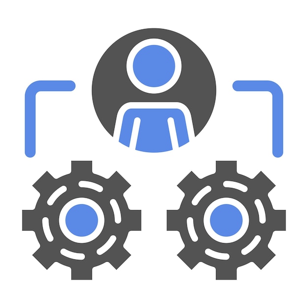 Estilo de icono de gestión de diseño vectorial