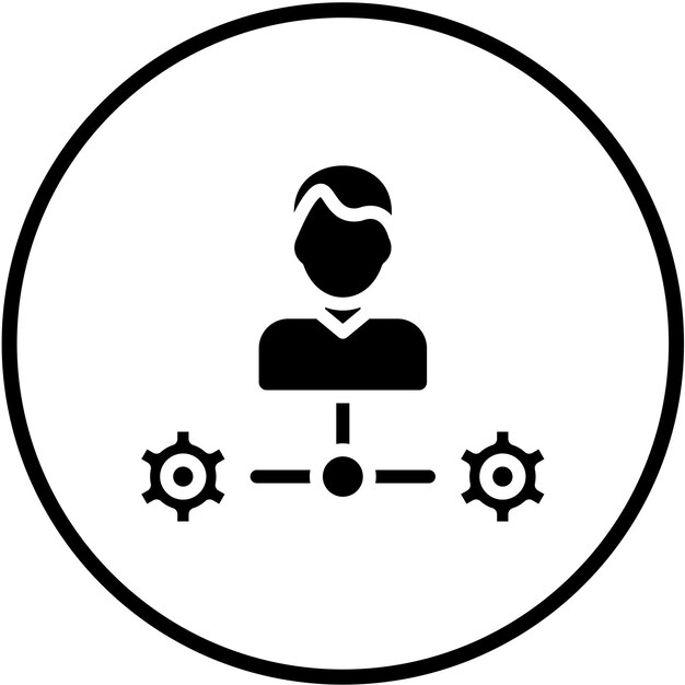 Estilo de icono de gestión de diseño vectorial