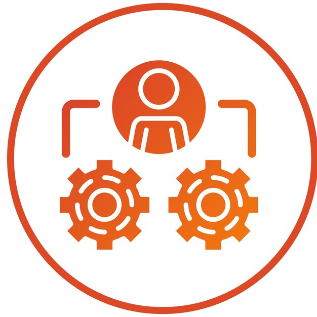 Estilo de icono de gestión de diseño vectorial