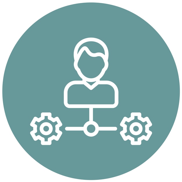 Estilo de icono de gestión de diseño vectorial