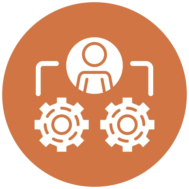 Estilo de icono de gestión de diseño vectorial