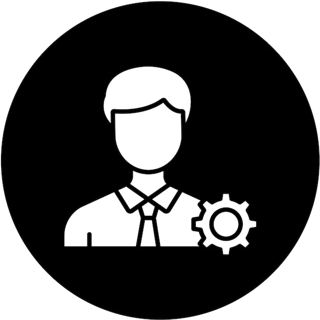 Estilo de icono de gestión de diseño vectorial
