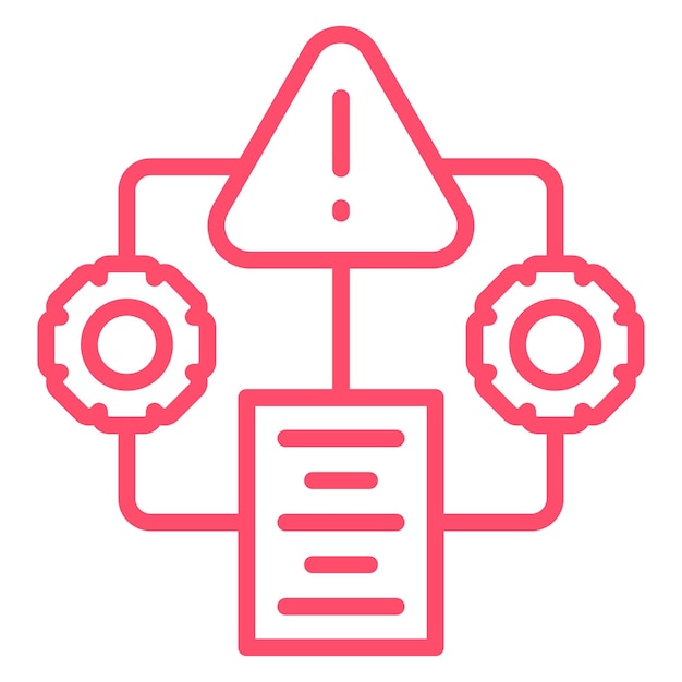 Estilo del icono de gestión de incidentes de diseño vectorial