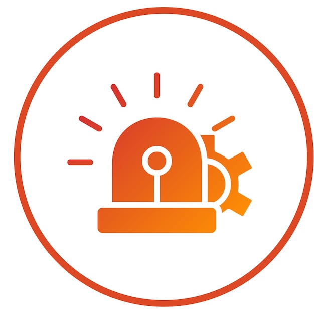 Estilo del icono de gestión de incidentes de diseño vectorial