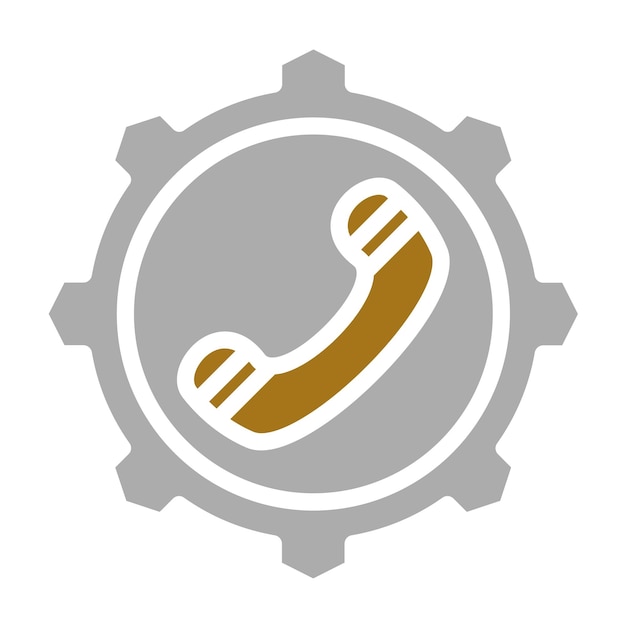 Estilo de icono de gestión de llamadas de diseño vectorial