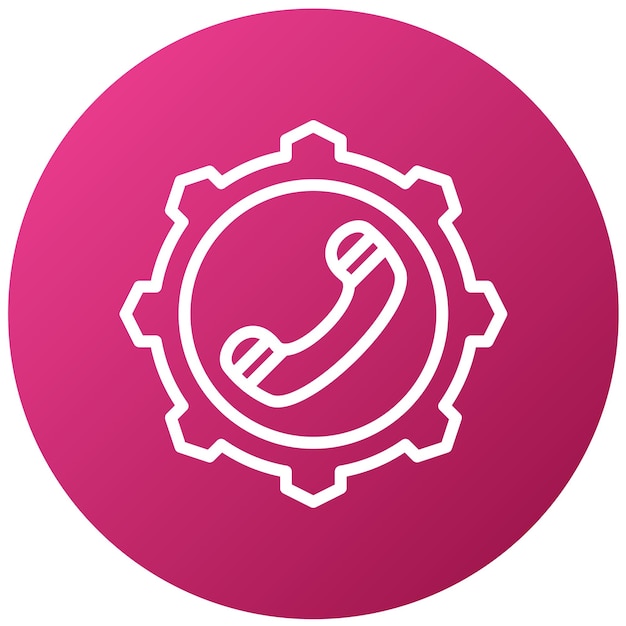 Estilo de icono de gestión de llamadas de diseño vectorial