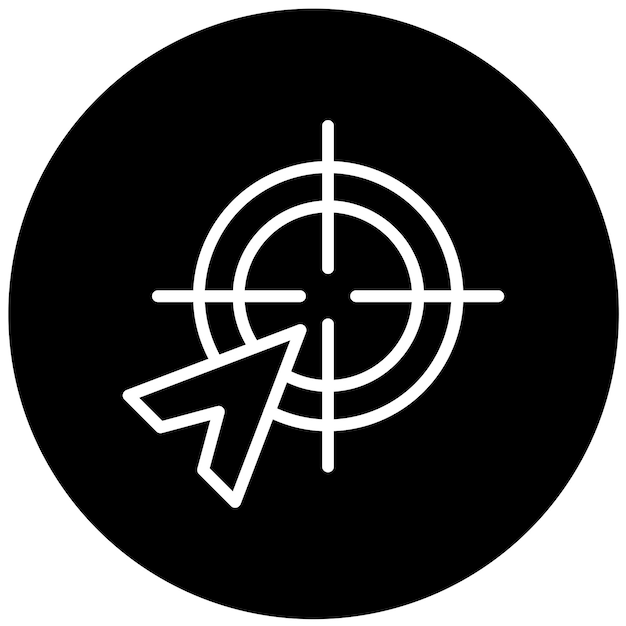 Estilo del icono de gestión de objetivos de diseño vectorial