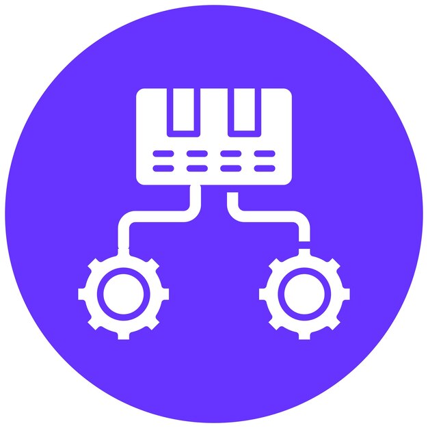 Estilo de icono de gestión de productos de diseño vectorial