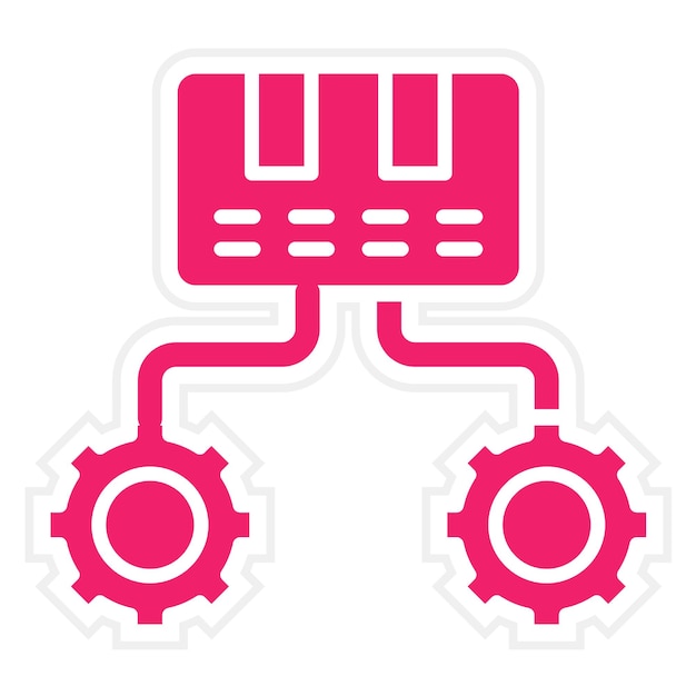 Estilo de icono de gestión de productos de diseño vectorial
