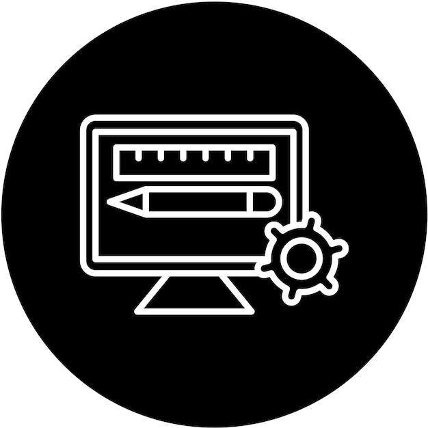 Estilo de icono de gestión de productos de diseño vectorial