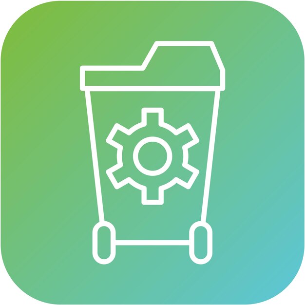 Estilo del icono de gestión de residuos de diseño vectorial