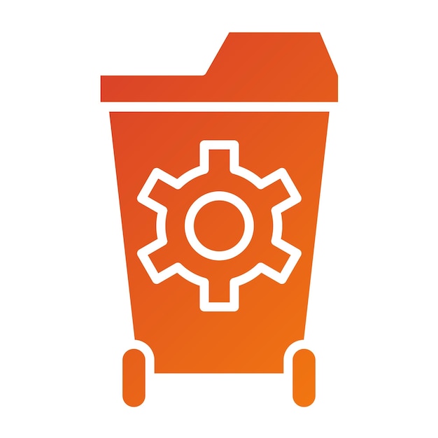 Estilo del icono de gestión de residuos de diseño vectorial