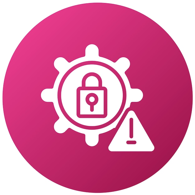 Estilo de icono de gestión de riesgos cibernéticos de diseño vectorial