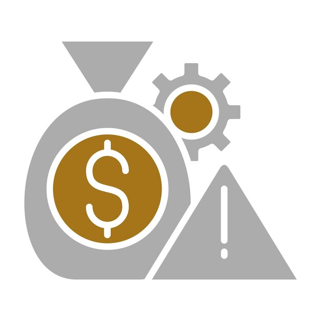 Estilo del icono de gestión de riesgos de diseño vectorial