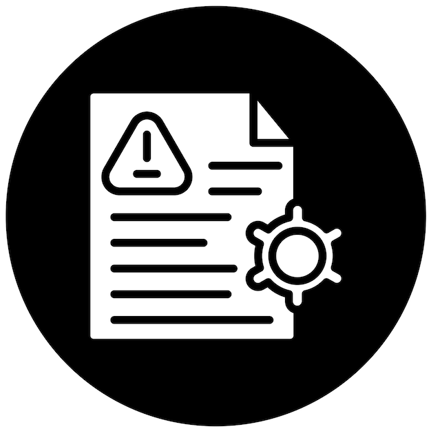 Estilo del icono de gestión de riesgos de diseño vectorial