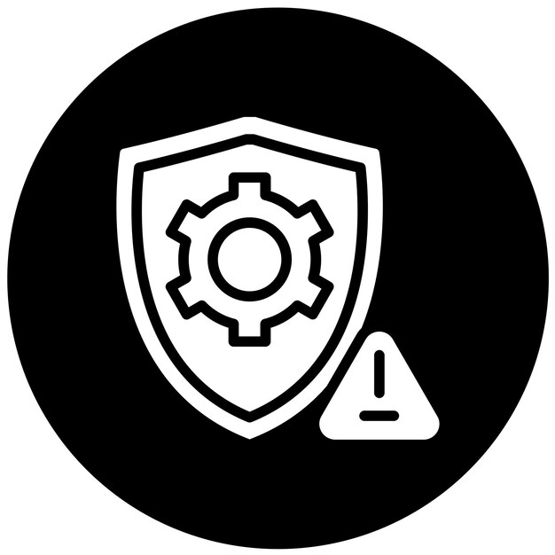 Estilo del icono de gestión de riesgos de diseño vectorial