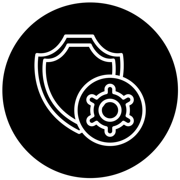 Estilo de icono de gestión de seguridad de diseño vectorial