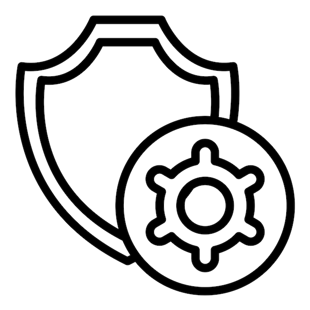 Estilo de icono de gestión de seguridad de diseño vectorial