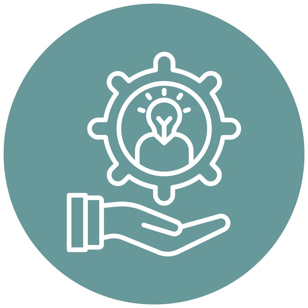 Estilo de icono de gestión de talentos de diseño vectorial