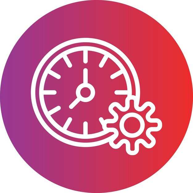 Estilo del icono de gestión del tiempo de diseño vectorial