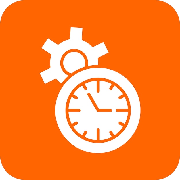 Estilo del icono de gestión del tiempo de diseño vectorial