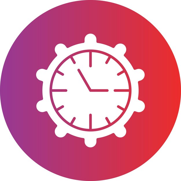 Estilo del icono de gestión del tiempo de diseño vectorial