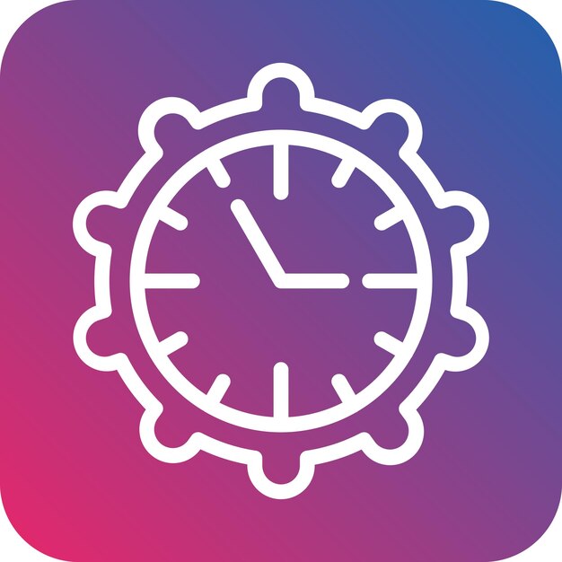Estilo del icono de gestión del tiempo de diseño vectorial