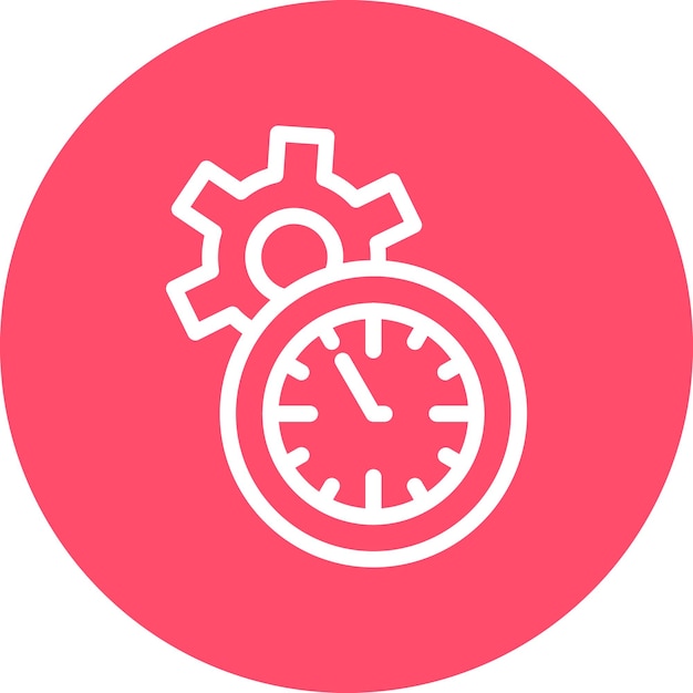 Estilo del icono de gestión del tiempo de diseño vectorial