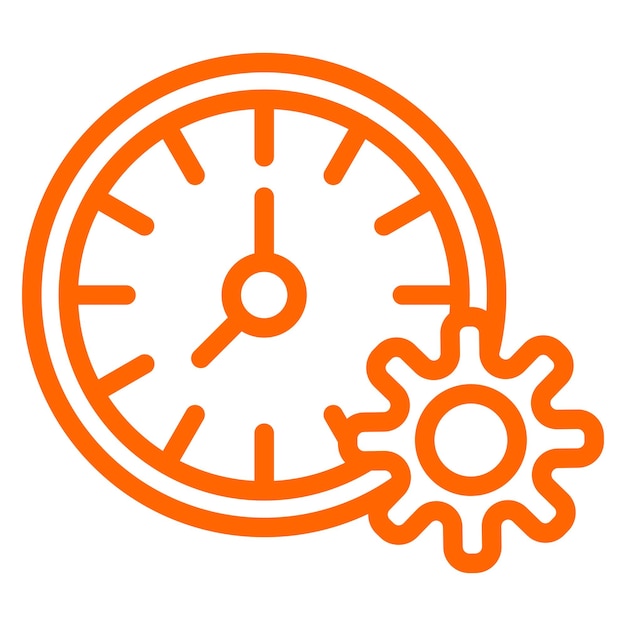 Estilo del icono de gestión del tiempo de diseño vectorial