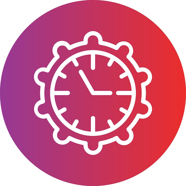 Estilo del icono de gestión del tiempo de diseño vectorial