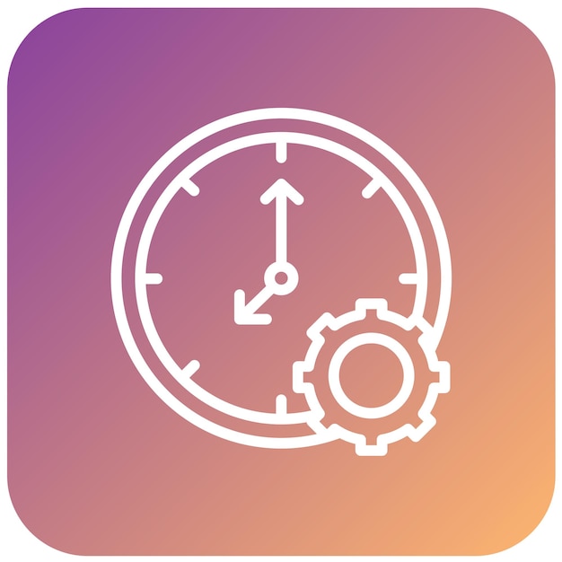 Estilo del icono de gestión del tiempo de diseño vectorial