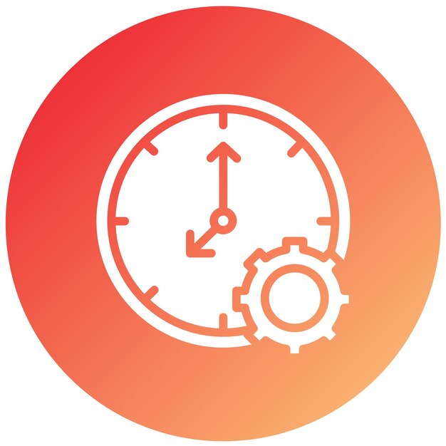Estilo del icono de gestión del tiempo de diseño vectorial