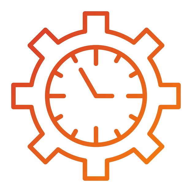 Estilo del icono de gestión del tiempo de diseño vectorial