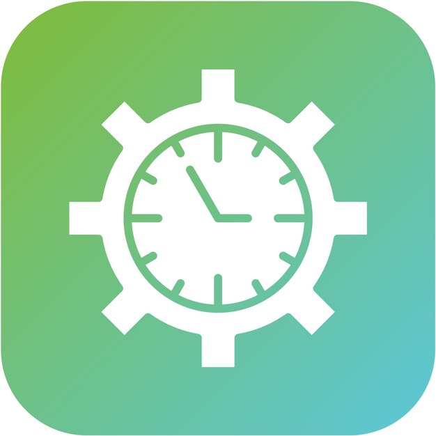 Estilo del icono de gestión del tiempo de diseño vectorial