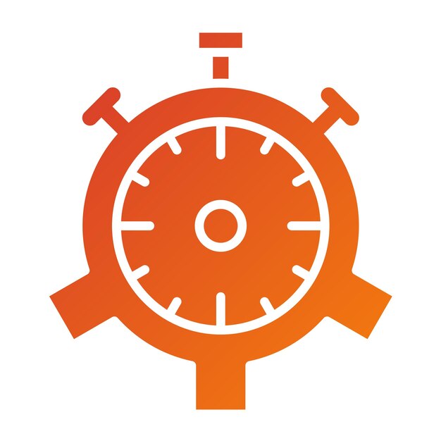 Estilo del icono de gestión del tiempo de diseño vectorial