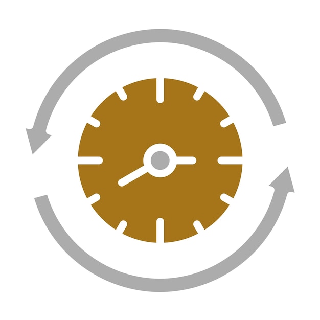 Estilo del icono de gestión del tiempo de diseño vectorial