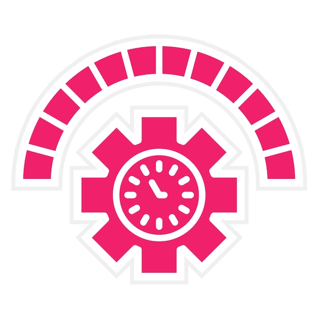 Estilo del icono de gestión del tiempo de diseño vectorial