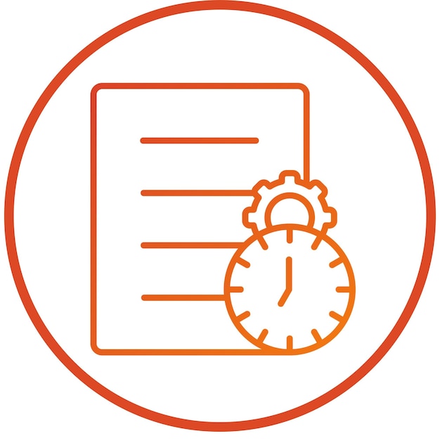 Estilo del icono de gestión del tiempo de diseño vectorial