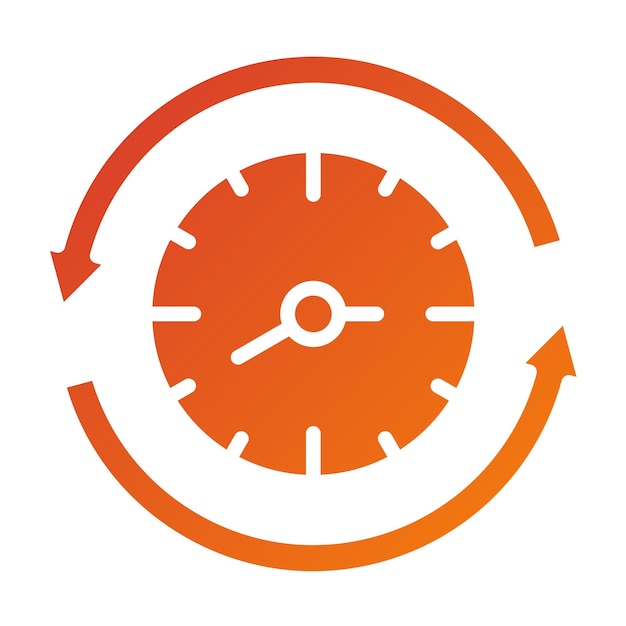Estilo del icono de gestión del tiempo de diseño vectorial