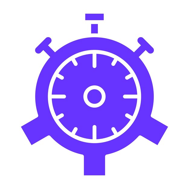 Estilo del icono de gestión del tiempo de diseño vectorial