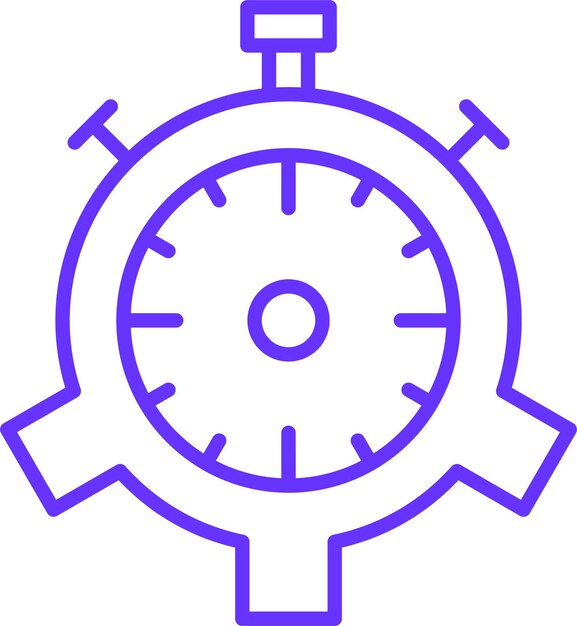 Estilo del icono de gestión del tiempo de diseño vectorial