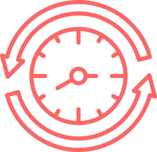 Estilo del icono de gestión del tiempo de diseño vectorial