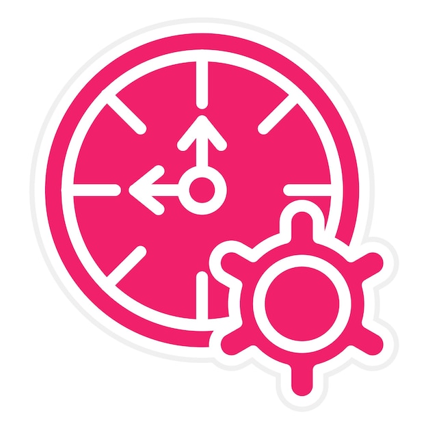 Estilo del icono de gestión del tiempo de diseño vectorial
