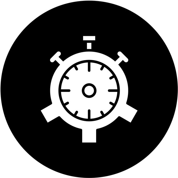 Estilo del icono de gestión del tiempo de diseño vectorial