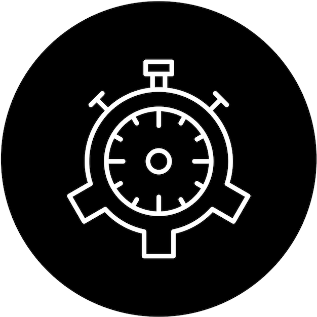 Estilo del icono de gestión del tiempo de diseño vectorial